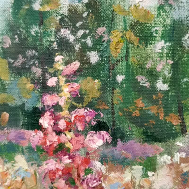 与自然绘画 Nature Painting Landscape 油畫原作 Blooming Meadow Wildflower Original Art - 海報/掛畫/掛布 - 其他材質 多色
