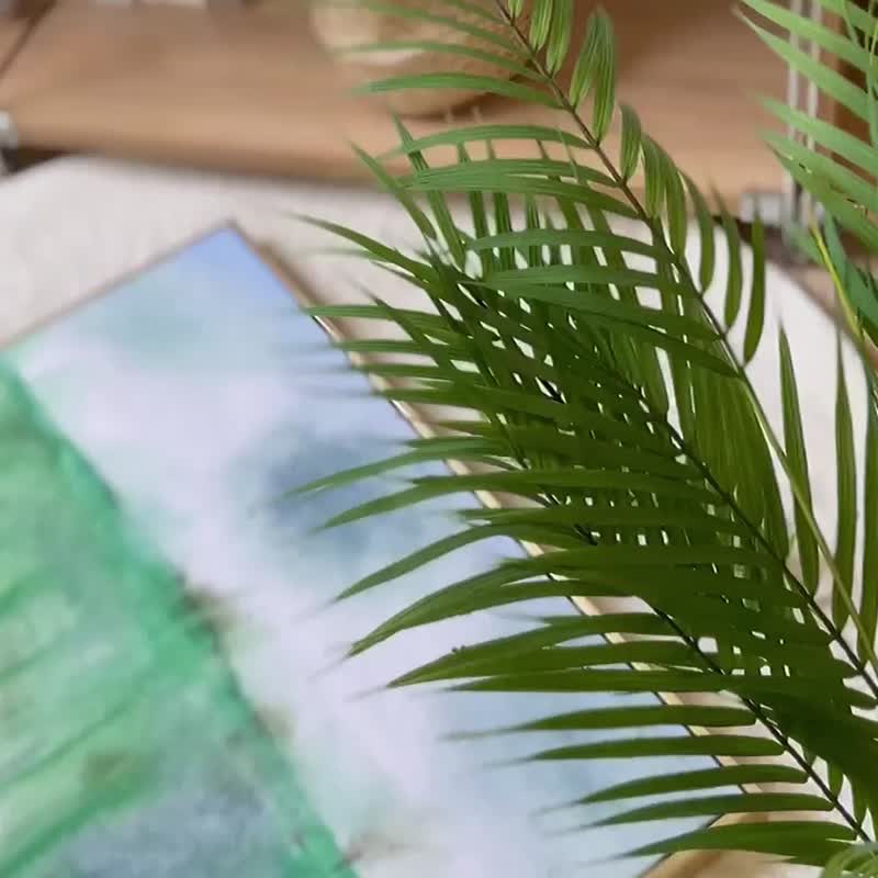 初夏的菖蒲 - 抽象水墨感菖蒲風景掛畫/臥室掛畫/邊櫃擺設 - 海報/掛畫/掛布 - 其他材質 綠色