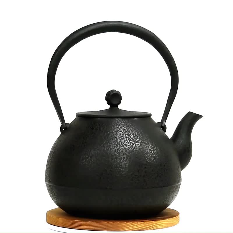 紅蓮堂 葛卷元 南部鐵器 鐵瓶 手工鐵壺 日和1.2L 日本製 - 茶壺/茶杯/茶具 - 其他金屬 黑色