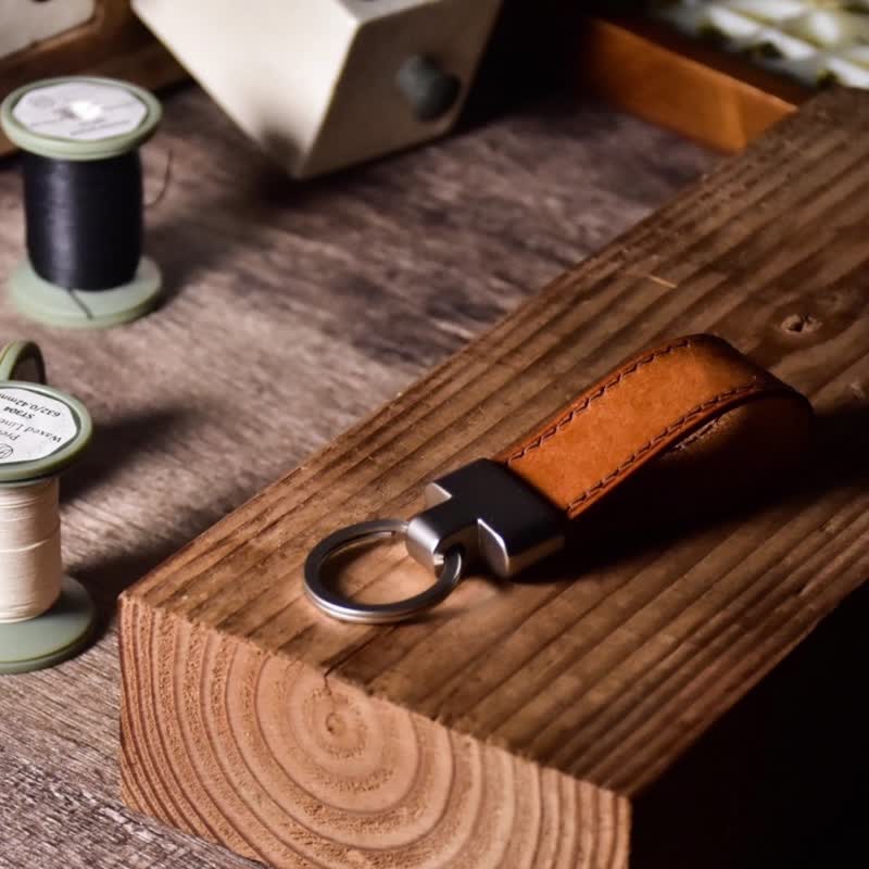 【客製化 聖誕節】手縫鑰匙圈・客製化設計 交換禮物 DIY - 皮革 - 真皮 多色