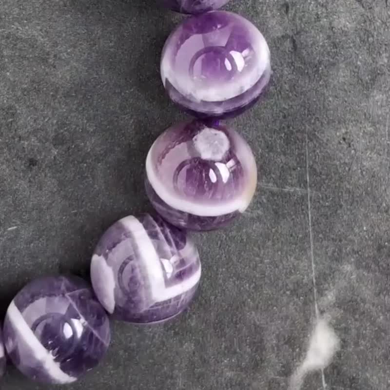 ドッグティースアメジストブレスレット 夢幻のアメジスト 7mm 8mm 9mm 10mm 11mm - ブレスレット - 半貴石 パープル