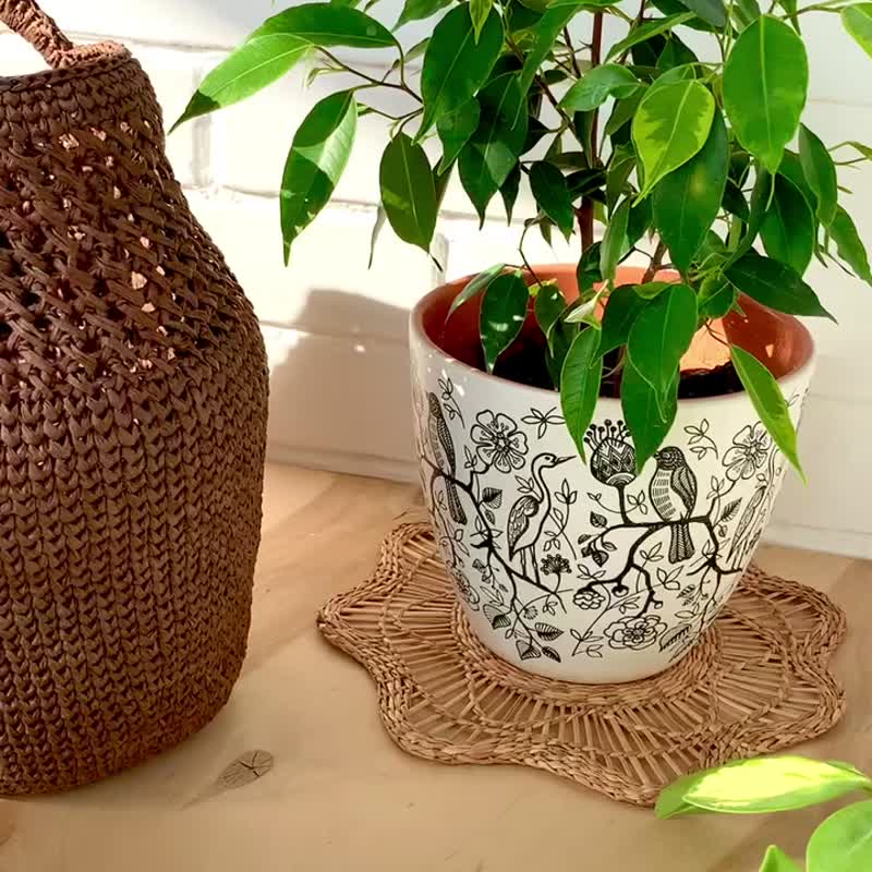 編織說明書電子檔 Crochet Raffia tote bag Beach basket bag French market bag Tutorial PDF - 手工藝教學/工具書 - 其他材質 