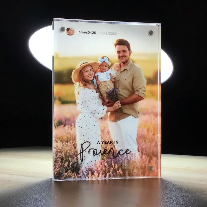 Customized music player light photo frame material with light transmission and night light as a Valentine's Day gift for your girlfriend - ของวางตกแต่ง - พลาสติก 