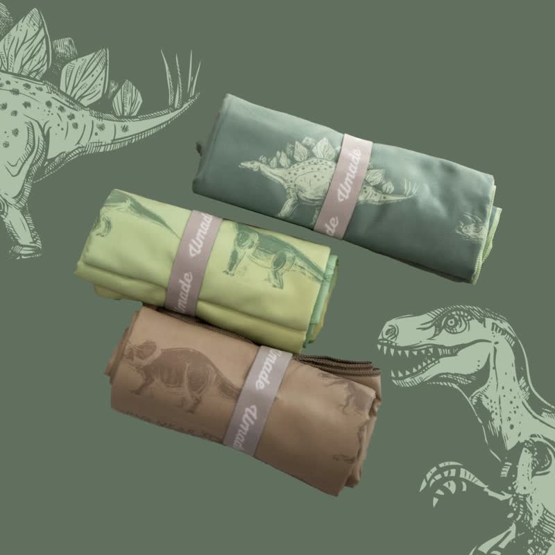 Universal quick-drying towel/bath towel/beach towel/towel-dinosaur era. stone turquoise - ผ้าขนหนู - เส้นใยสังเคราะห์ สีเขียว