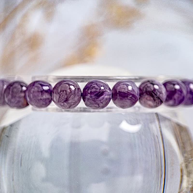 [Rare Translucent Amethyst] Jade Amethyst Crystal Bracelet | One thing, one shot - สร้อยข้อมือ - คริสตัล สีม่วง