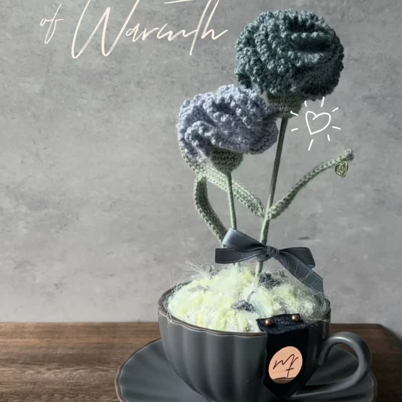 Mustflor-母親節午茶系列 -手工針織花禮 - 擺飾/家飾品 - 羊毛 多色