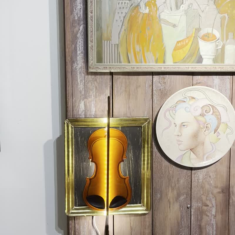 ヴァイオリンの新芽 - ウォールデコ・壁紙 - 木製 ブラウン