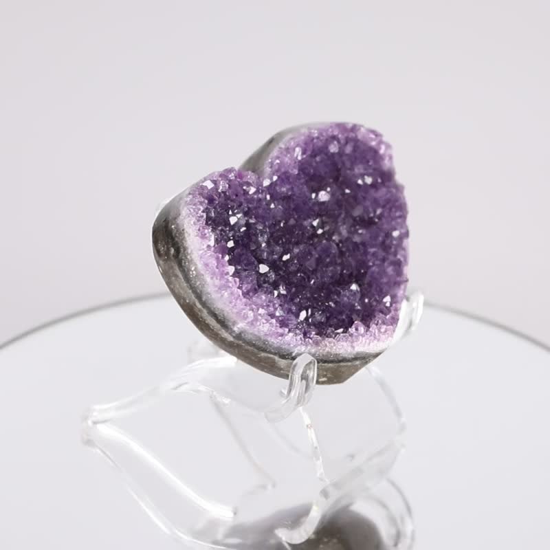 ESP Uruguayan Amethyst Heart Cluster 2160110 - Items for Display - Crystal Purple