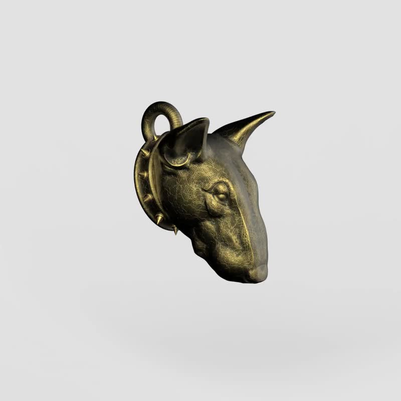 三維模型STL數控銑刀文件 3d打印的鬥牛犬吊墜 - 其他數位設計 - 其他材質 