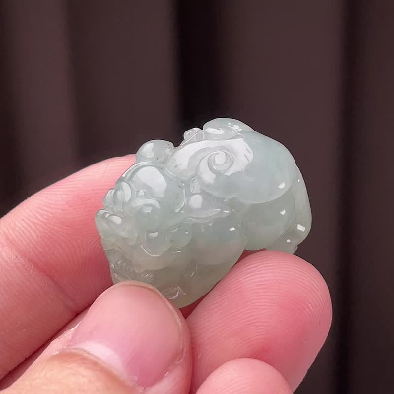 冰糯綠翡翠貔貅 | 天然緬甸玉翡翠A貨 - 其他 - 玉石 綠色