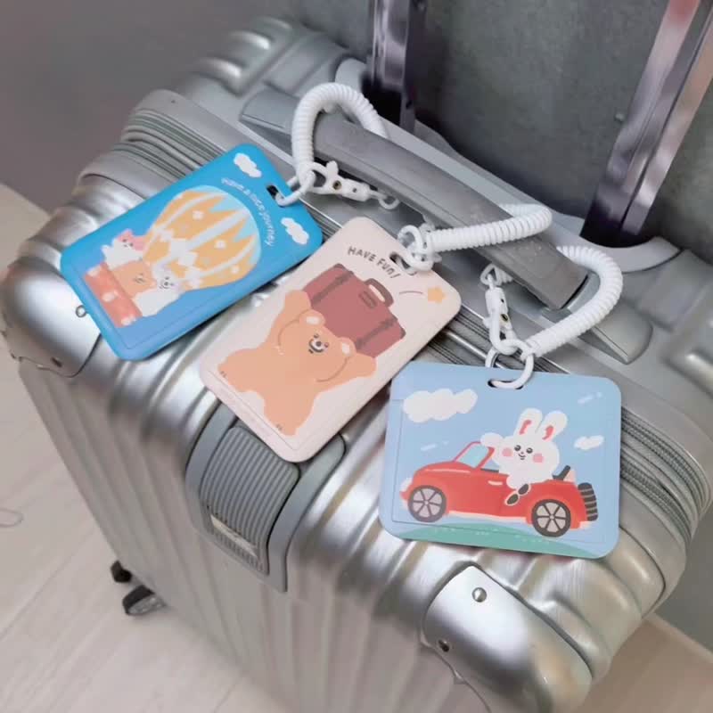 Mori Ou Illustration Rilakkuma Bear luggage tag identification tag luggage tag name tag school bag tag - ป้ายสัมภาระ - พลาสติก 