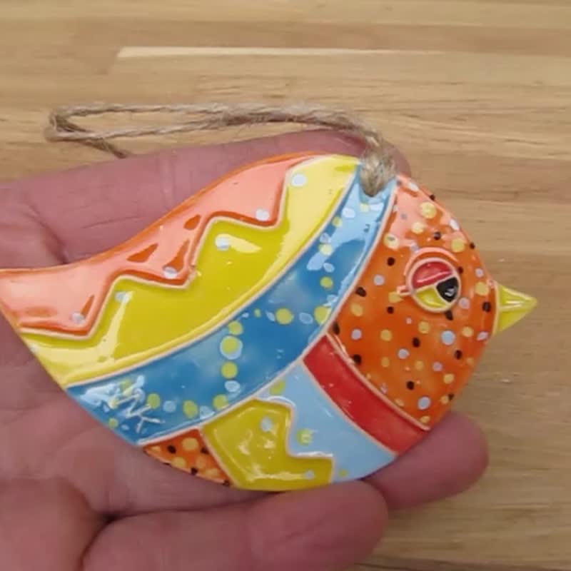 ceramic bird necklace pendant,ceramic bird jewelry drop,bird wall decoration,cer - 項鍊 - 陶 多色