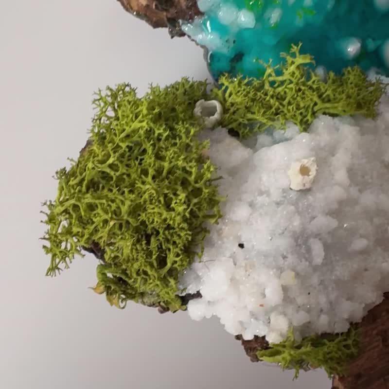 藍色海洋樹脂藝術木 樹脂壁 海浪牆裝飾是海灘主題樹脂活邊 - 壁貼/牆壁裝飾 - 樹脂 藍色