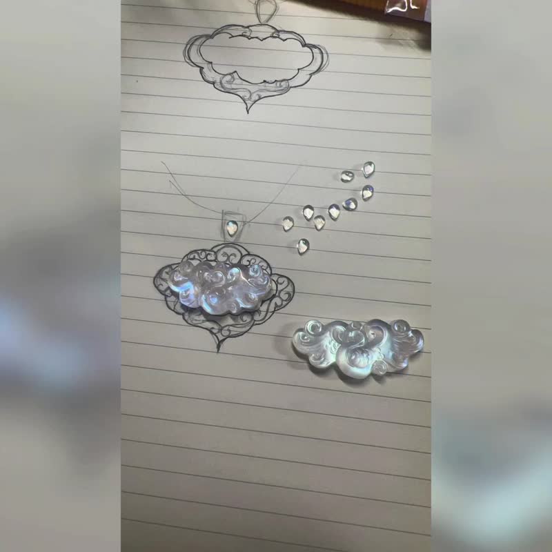 純手工製作進口14K包金繞線龍鳳呈祥寶石項鍊 - 項鍊 - 寶石 多色