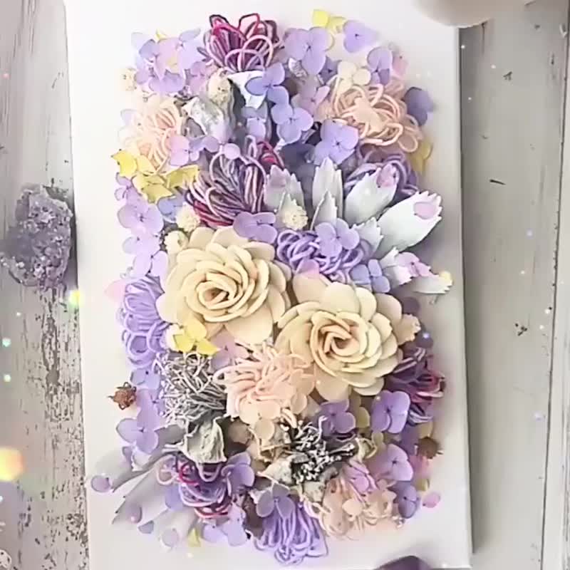 Purple ocean. Lake purple. Flowers not withered. Dried flowers. Birthday. Opening. Best choice. (can be hung) - Dried Flowers & Bouquets - Plants & Flowers Purple