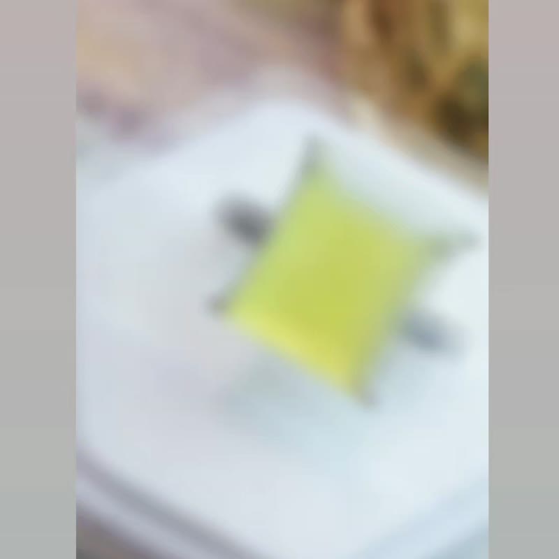 輕鬆招財|馬卡龍無燒冰玻亮黃翡無事牌|緬甸A貨翡翠純銀蕾絲戒指 - 戒指 - 玉石 