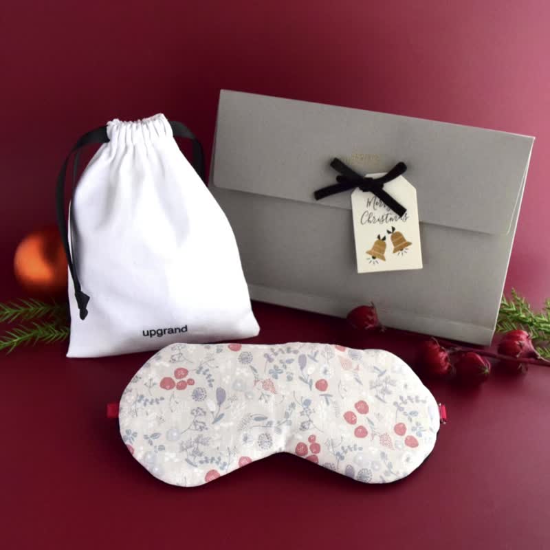 Blossom Botanical Eye Mask with Storage Pouch | Free Gift Wrapping | Christmas - ผ้าปิดตา - ผ้าฝ้าย/ผ้าลินิน ขาว