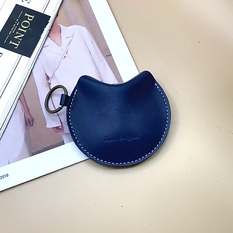 Horseshoe half-moon coin purse large capacity coin purse can be customized with hot stamping/embossing - กระเป๋าใส่เหรียญ - หนังแท้ 