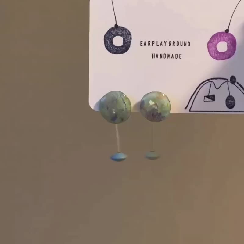 遊樂園的UFO - 耳環/耳夾/耳骨夾 - 樹脂 多色