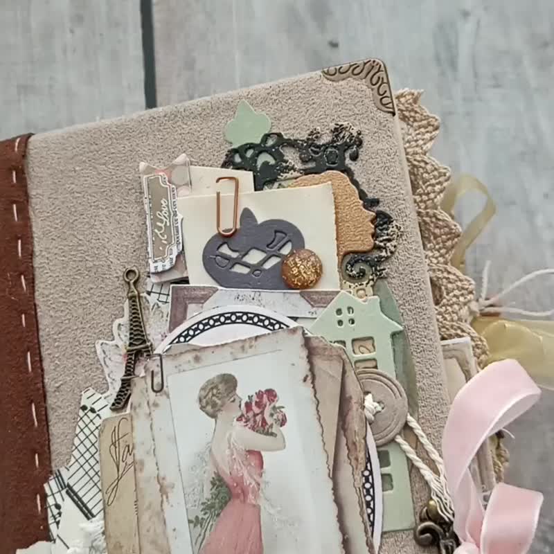 Vintage Style Romantic Scrapbook Supplies Love Junk Journal -  Denmark