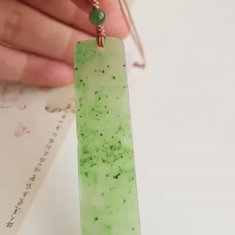 Hetian Jade Jade Bookmark High-end Exquisite Creative Classical Chinese Style Cultural and Creative Jewelry Holiday Gift Memorial Gift - Bookmarks - Jade 