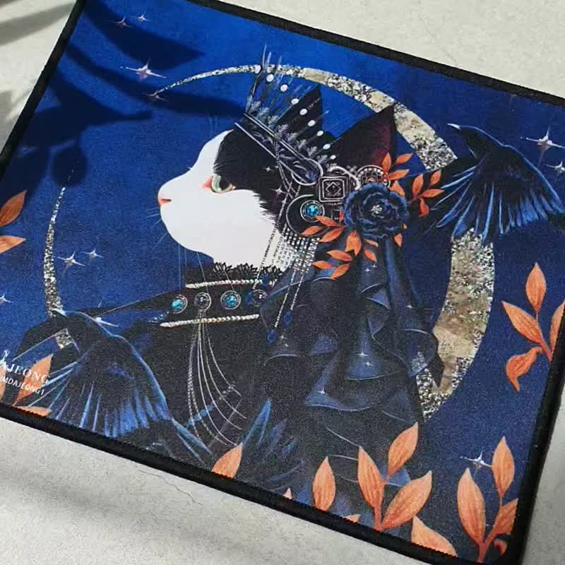 Mouse pad, cat illustration, Korean genuine, - แผ่นรองเมาส์ - วัสดุอื่นๆ 