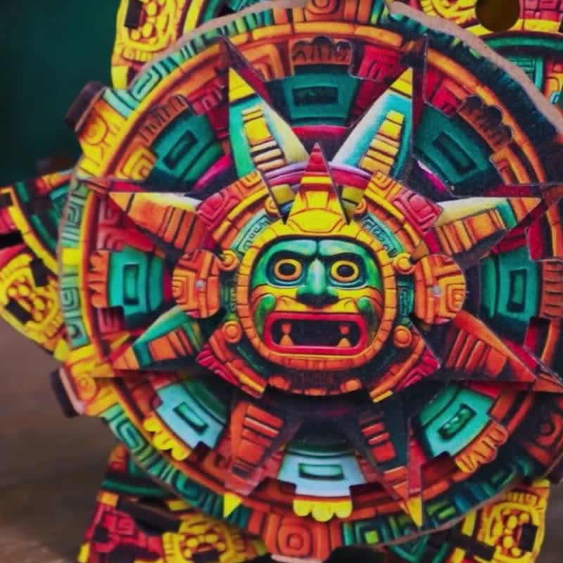 德國益智機關盒/失落的太陽石 - 桌遊/卡 Game - 木頭 