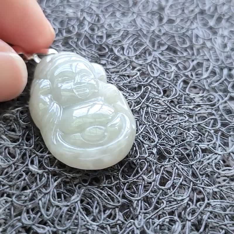 【親翠】親翠 天然翡翠 冰睛綠寶寶財神皮繩鎖骨鏈 佛系 - 項鍊 - 玉石 多色