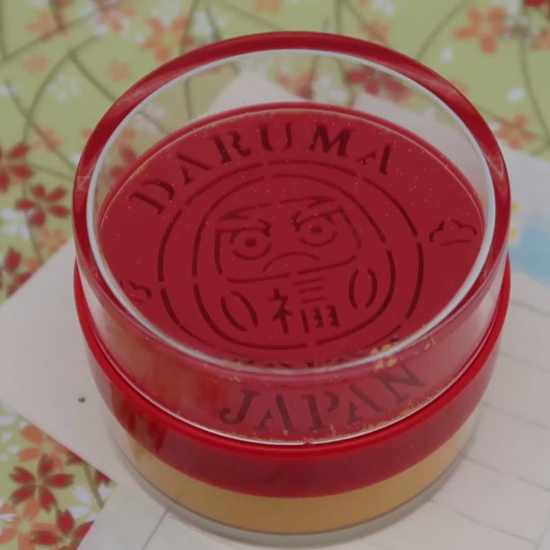 Sand Paperweight 2.5- inch Round, Flip Over to See DARUMA JAPAN - Items for Display - Acrylic 