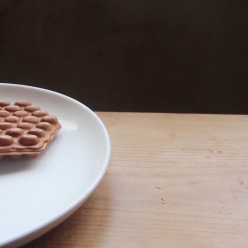 Log realistic egg waffle - ของวางตกแต่ง - ไม้ สีส้ม