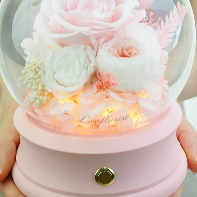 Christmas Gift Valentine's Day Japanese Eternal Rose Bluetooth Speaker - Dried Flowers & Bouquets - Plants & Flowers Pink