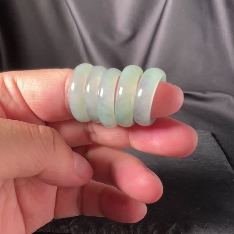 湖泊 | 冰種藍水玉圈戒 - 戒指 - 玉石 