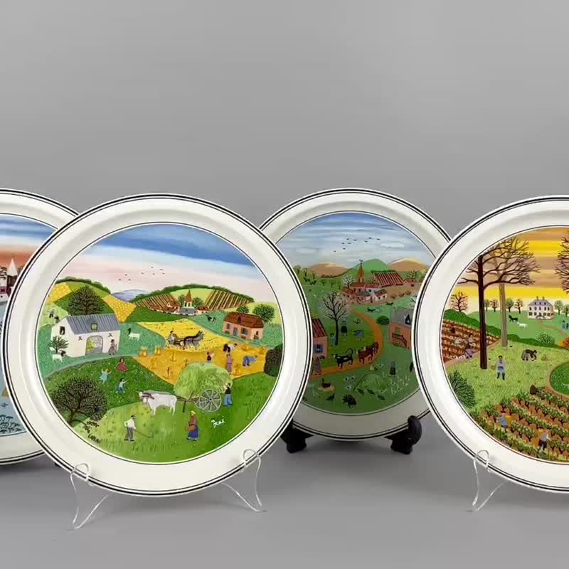 ピッカード PICKARD 四季 絵皿 額縁付き　春・夏・秋・冬・海外品　☆ パウダーアート・椿と兼六園｜株式会社さくらほりきり