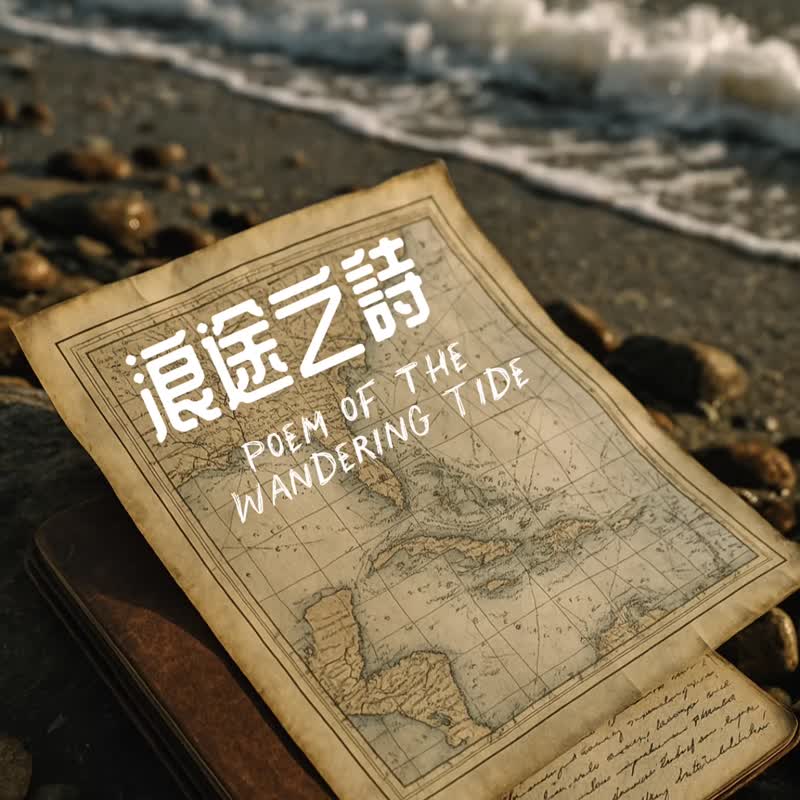 浪途之詩—天然隨形綠松石蠟繩編織項鍊 - 項鍊 - 寶石 