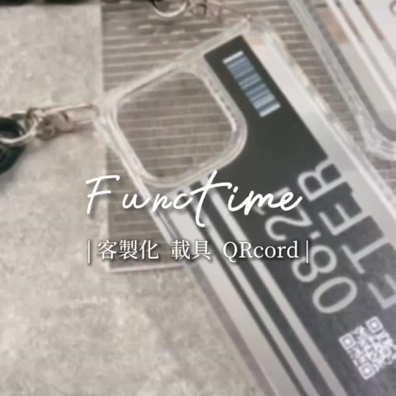 【Functime】Customized Line QRcord Vehicle Black Phone Case - เคส/ซองมือถือ - พลาสติก สีใส