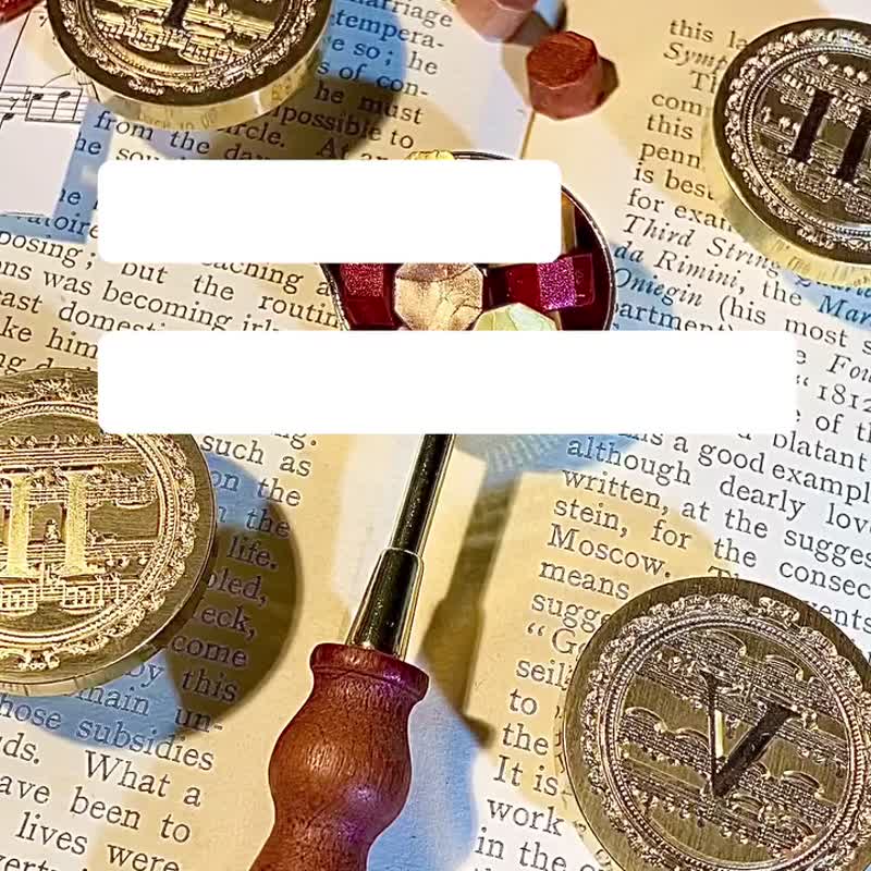 シーリングスタンプ　ヘッド　ローマ数字　3 音楽　楽器　楽譜 - 印章/印台 - 橡膠 