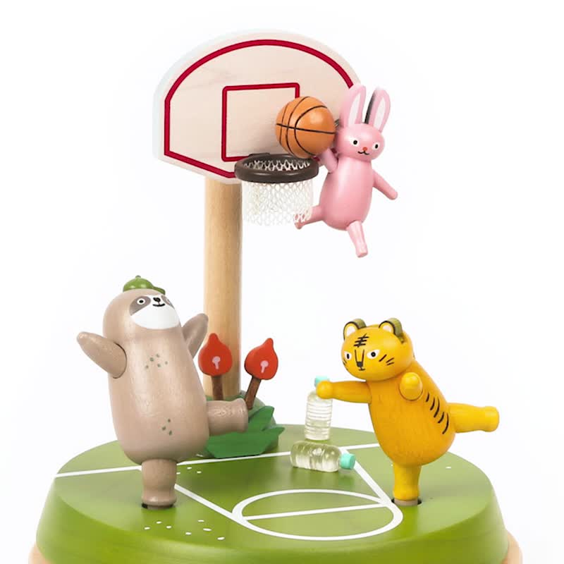 【Basketball】Multi Rotate Music Box | Wooderful life - ของวางตกแต่ง - ไม้ หลากหลายสี