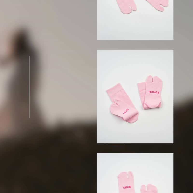 足袋ソックス ポニーコットン ツートゥソックス 無地シリーズ 女の子 ピンク - 靴下・ソックス - コットン・麻 ピンク