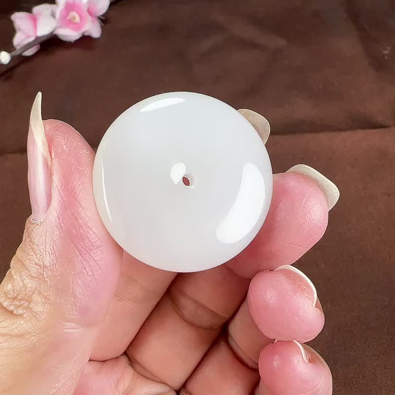 秒殺價 天然新疆和田玉羊脂玉平安扣吊墜 玉質細膩 典雅大氣 - 吊飾/掛飾 - 玉石 