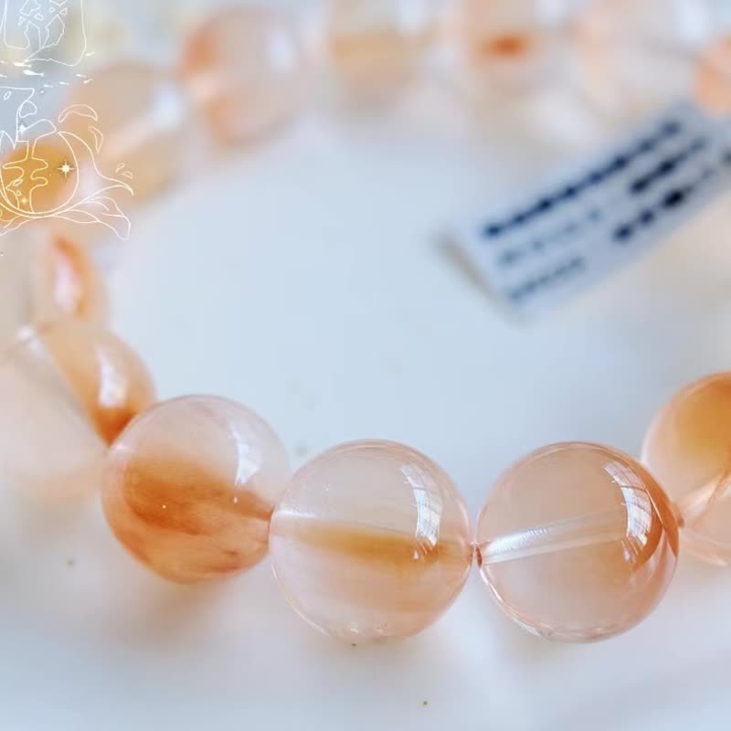 無條件的愛自己丨橙兔毛水晶大顆粒流沙河丨維納斯靈氣丨彌雅原創 - 手鍊/手環 - 水晶 橘色