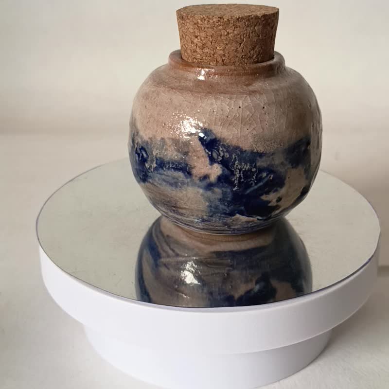 茶席上的小茶倉茶罐香罐香瓶小花器收納陳炫亨手拉胚 - 茶壺/茶杯/茶具 - 陶 多色