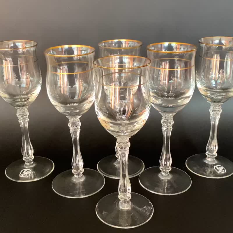 Vintage German Crystal Champagne Glasses by Gallo, 1970, Set of 6