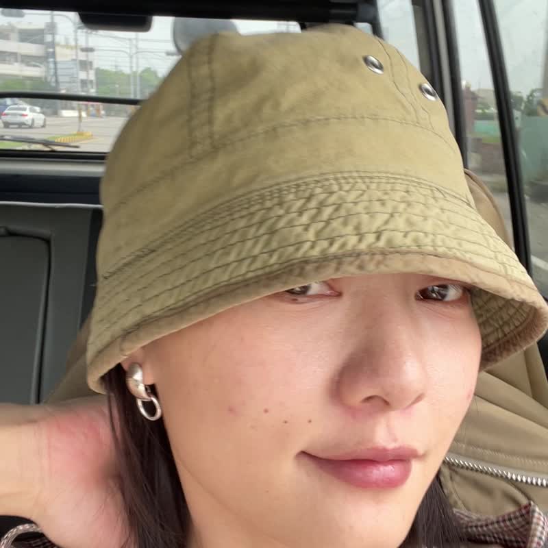 吊掛圈圈耳環/ 925純銀耳環 - 耳環/耳夾/耳骨夾 - 其他金屬 銀色