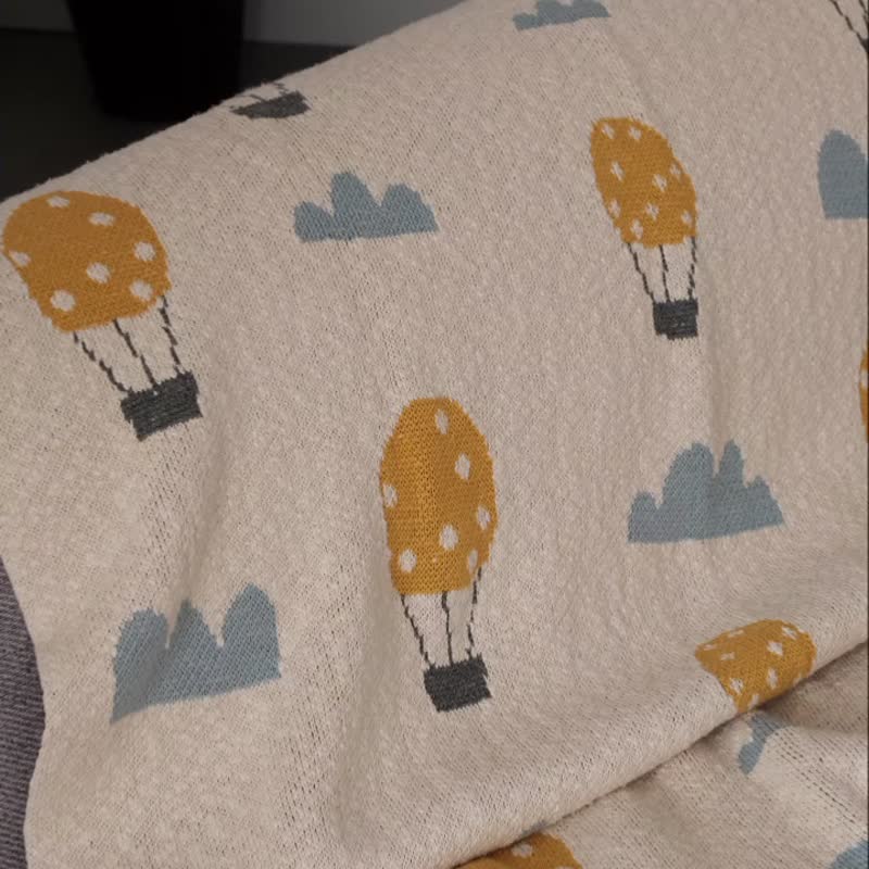 氣球云朵全棉蓋毯 沙發毯空調被 - 被/毛毯 - 棉．麻 多色