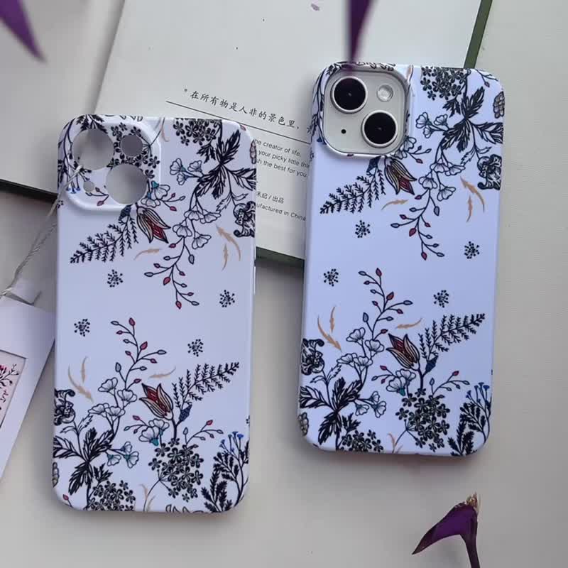 Flower.language dream-making original mobile phone case Xiaomi film soft and hard opening niche inng wind flower vine - เคส/ซองมือถือ - วัสดุอื่นๆ 