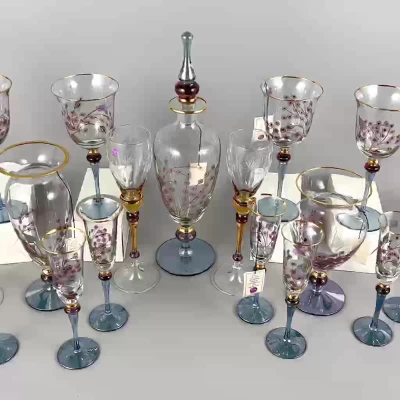 Unique Barware Set Of Vintage Wine Champagne Glasses Vases & Decanter by  Nagel - Shop HappyDuckVintage Bar Glasses & Drinkware - Pinkoi