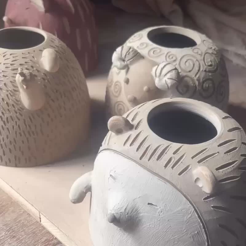 動物燈罩 手捏陶 手作課程 親子陶藝 - 陶藝/玻璃 - 陶 