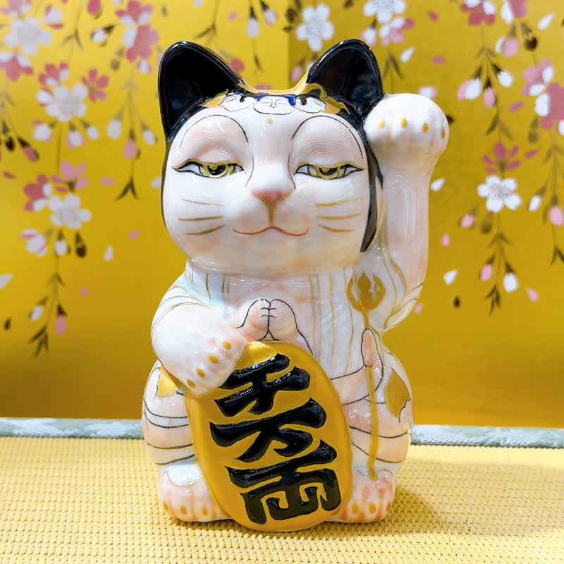【觀福千願】日本清水燒招財貓 | 仫繪 - 千手觀音 - 擺飾/家飾品 - 瓷 多色