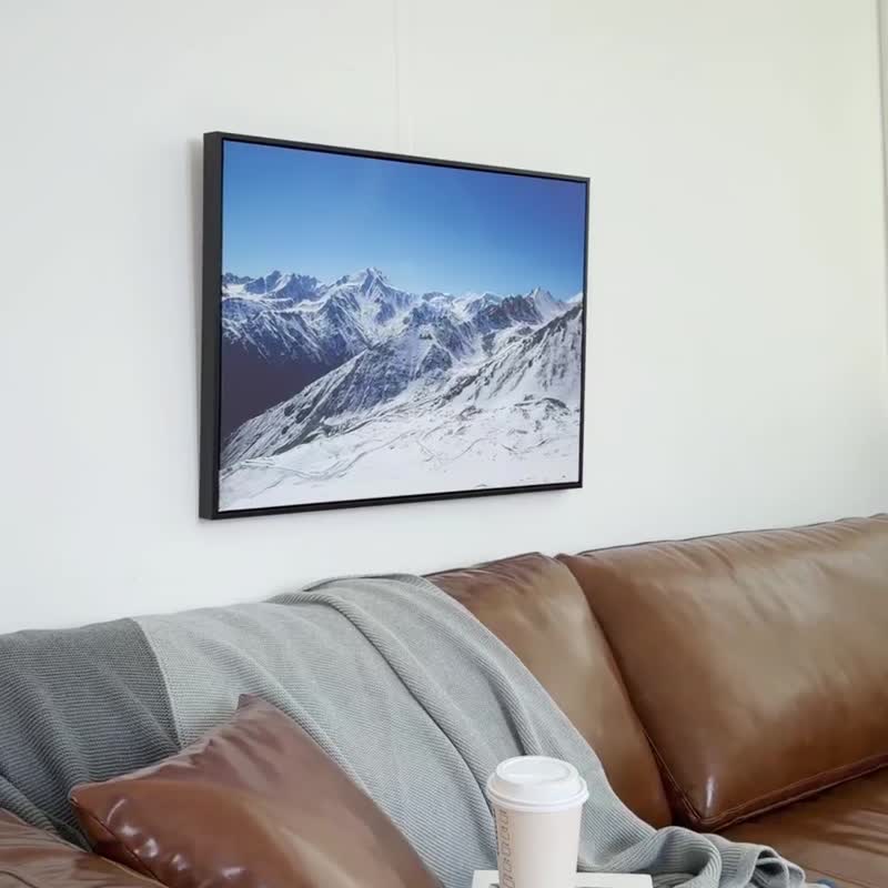 【微瑕特惠】【福利品】大雪山 - 臥室掛畫/簡約風/裝飾畫 - 海報/掛畫/掛布 - 棉．麻 藍色