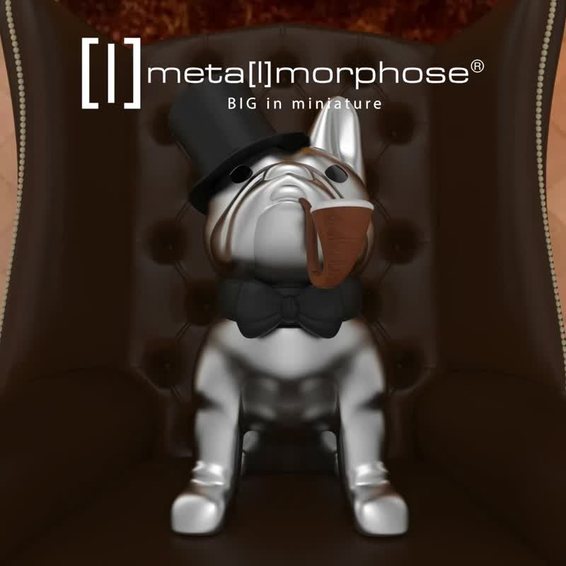 【Metalmorphose】MTM銀色鬥牛犬鑰匙圈 狗/吊飾/禮品/寵物 - 鑰匙圈/鑰匙包 - 其他金屬 